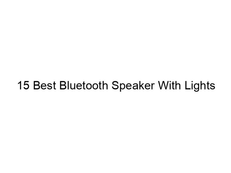 15 best bluetooth speaker with lights 6038