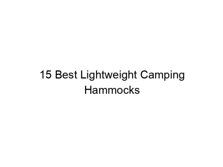 15 best lightweight camping hammocks 11040