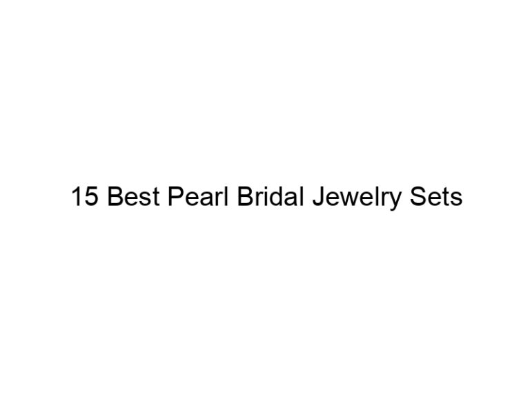 15 best pearl bridal jewelry sets 8944