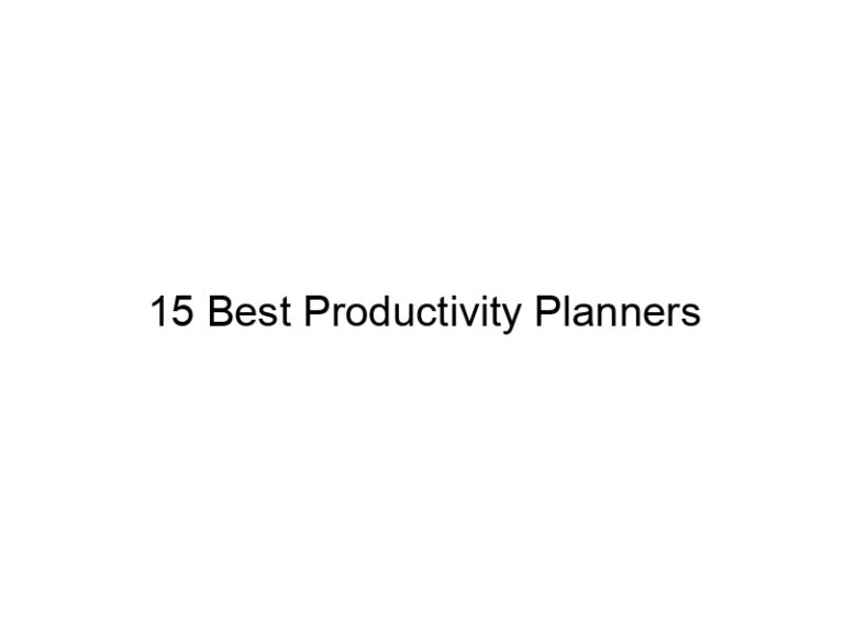 15 best productivity planners 7277