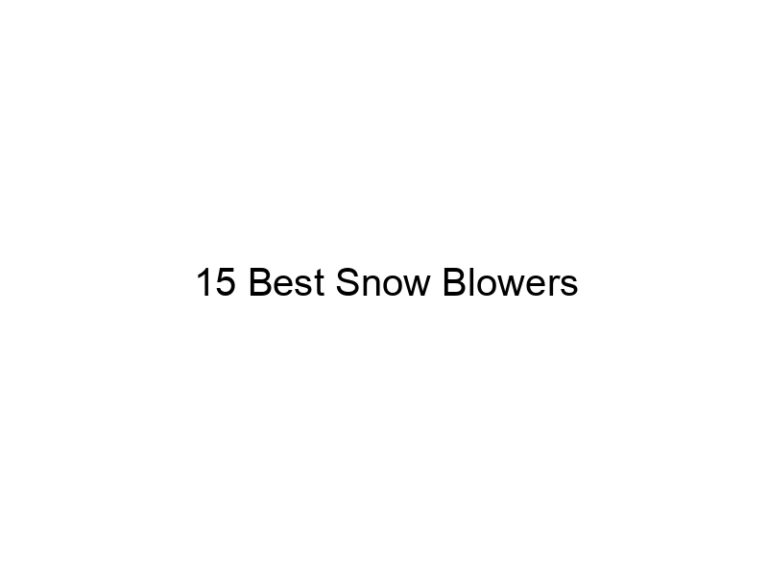 15 best snow blowers 7346