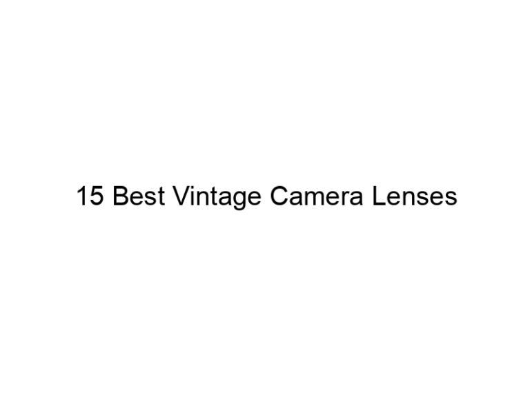 15 best vintage camera lenses 11458