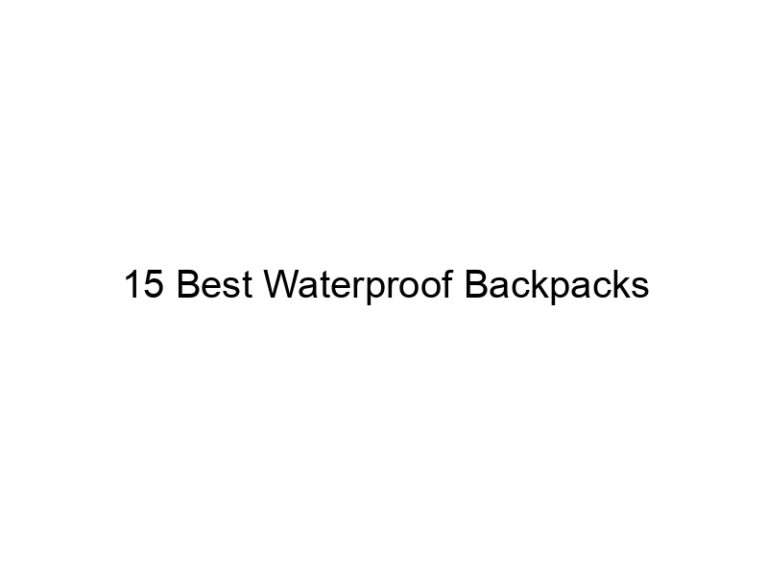 15 best waterproof backpacks 5455