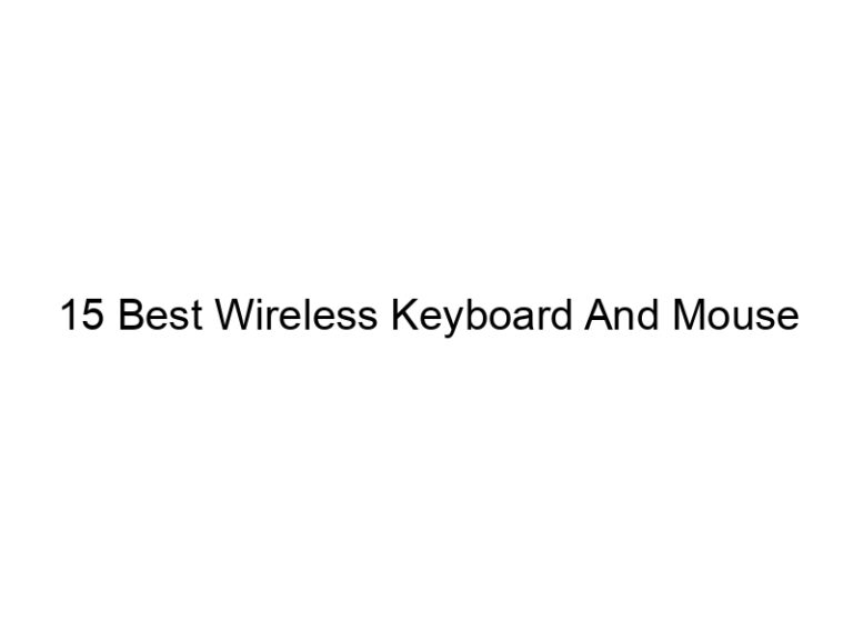 15 best wireless keyboard and mouse 5993
