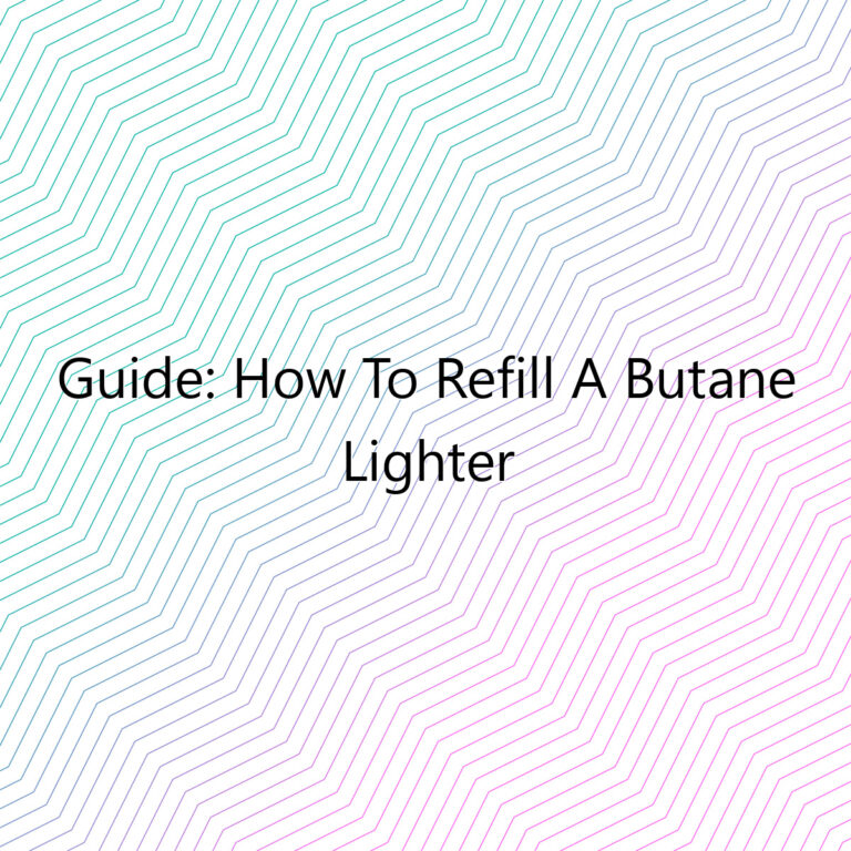 guide how to refill a butane lighter 1279