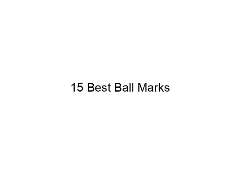 15 best ball marks 21874