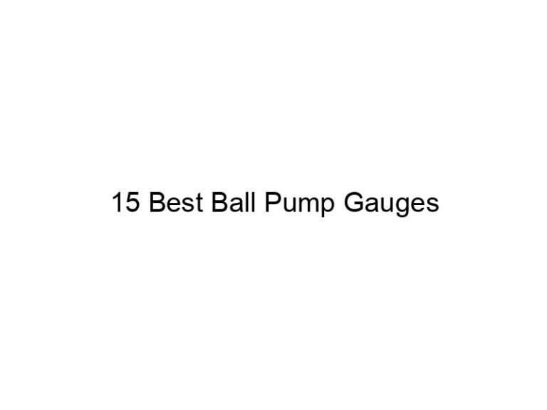 15 best ball pump gauges 21873