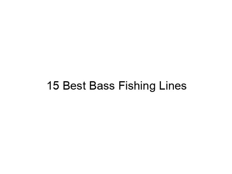 15 best bass fishing lines 20764