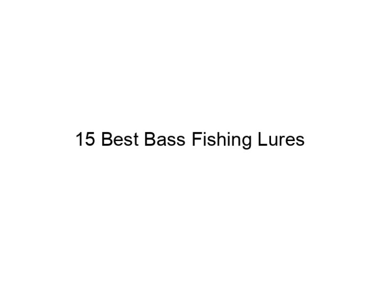15 best bass fishing lures 20765