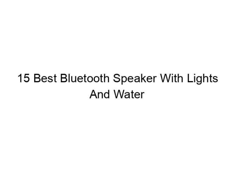 15 best bluetooth speaker with lights and water 6113