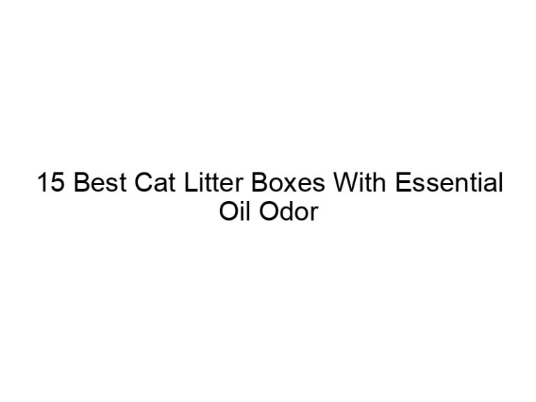 15 best cat litter boxes with essential oil odor control filters 22644