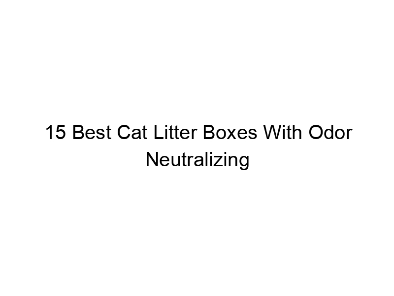 15 Best Cat Litter Boxes With Odor Neutralizing Filters June 2024
