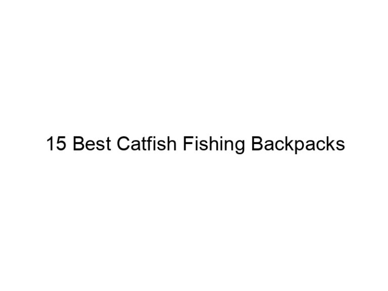 15 best catfish fishing backpacks 20837