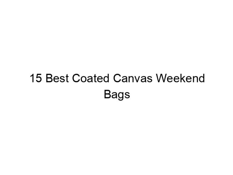 15 best coated canvas weekend bags 6761
