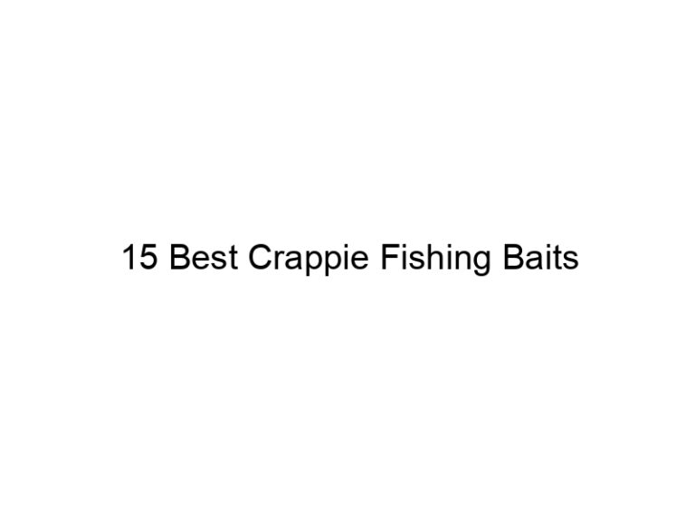 15 best crappie fishing baits 20858