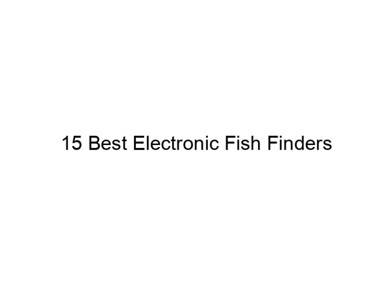 15 best electronic fish finders 21512