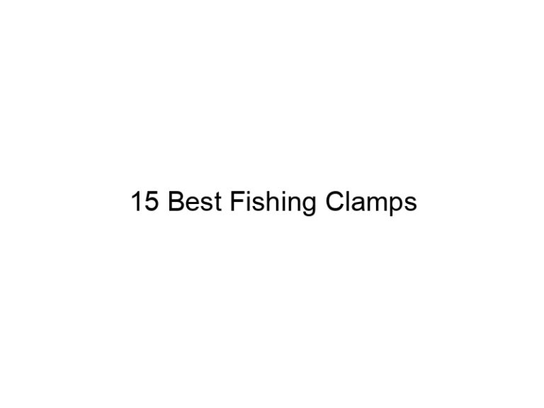 15 best fishing clamps 21461