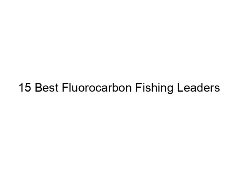 15 best fluorocarbon fishing leaders 21525