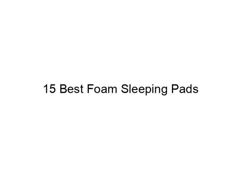15 best foam sleeping pads 5498