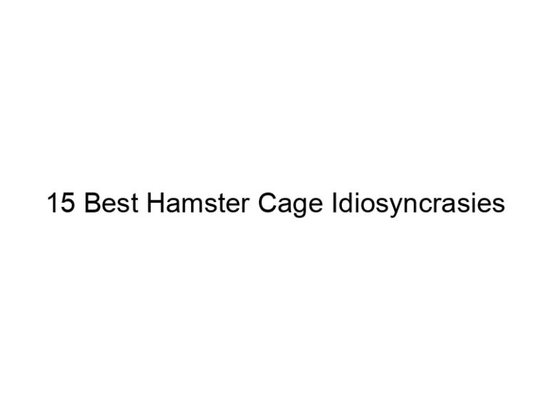 15 best hamster cage idiosyncrasies 23337