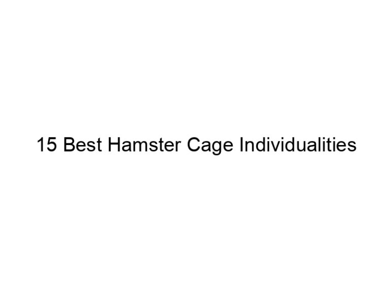 15 best hamster cage individualities 23338