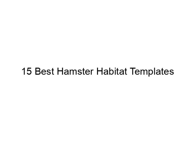 15 best hamster habitat templates 23437