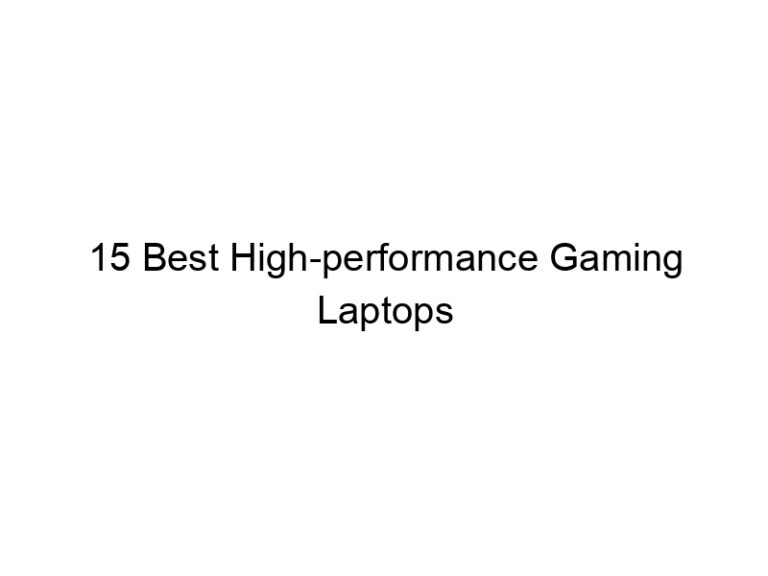 15 best high performance gaming laptops 10689