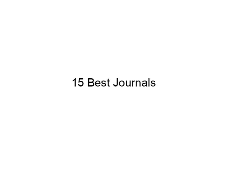 15 best journals 7281