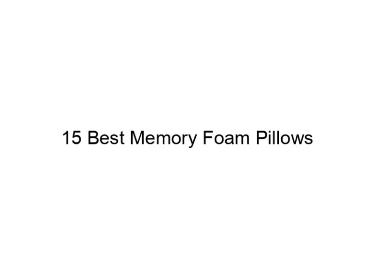 15 best memory foam pillows 4876