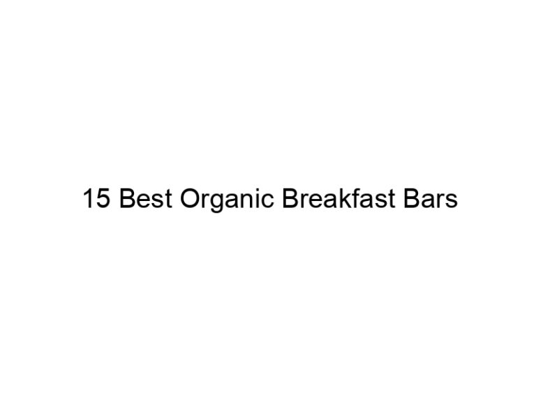 15 best organic breakfast bars 30913