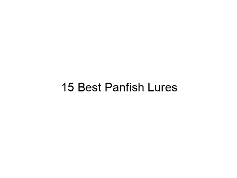 15 best panfish lures 21423