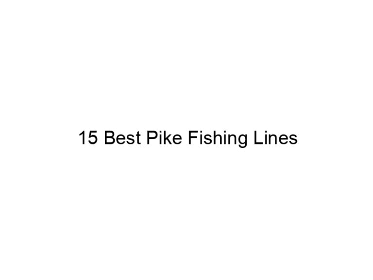 15 best pike fishing lines 21104