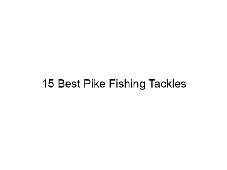 15 best pike fishing tackles 21112