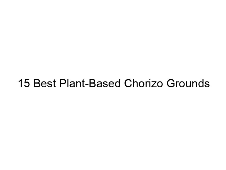15 best plant based chorizo grounds 22357