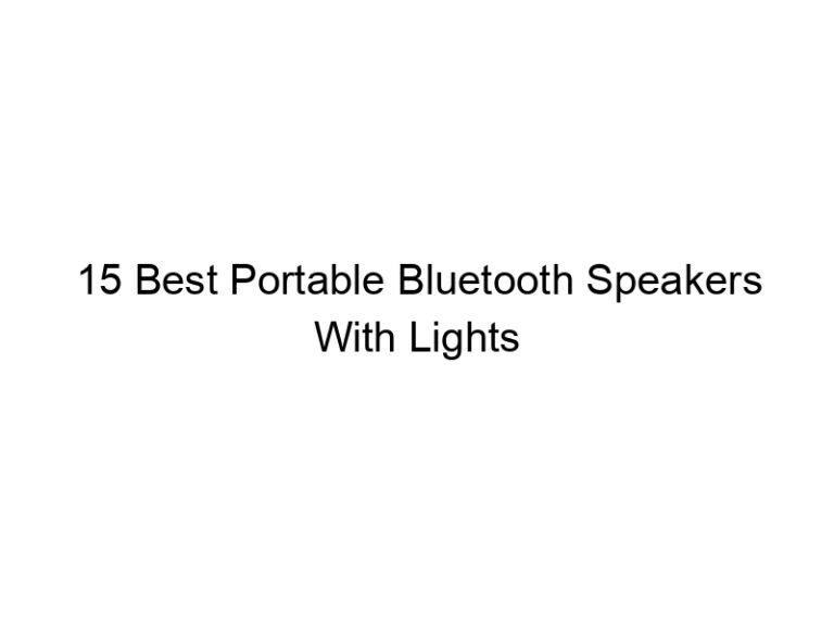 15 best portable bluetooth speakers with lights 5532