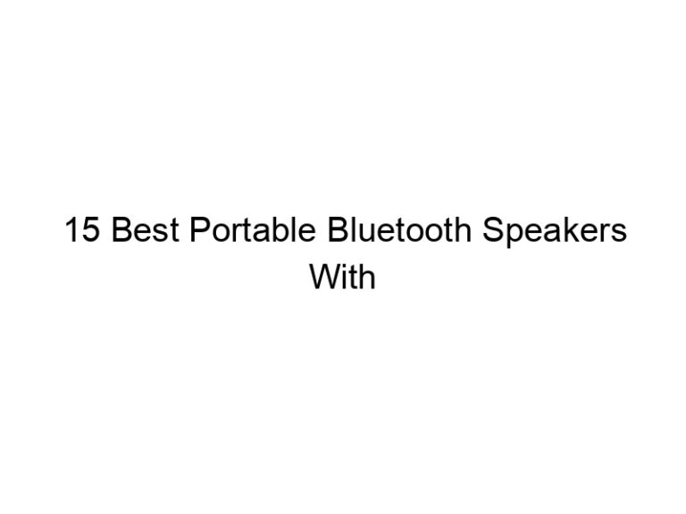 15 best portable bluetooth speakers with microphone 5540
