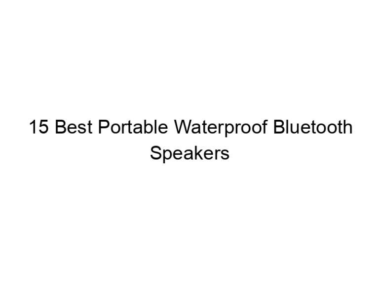 15 best portable waterproof bluetooth speakers 7976