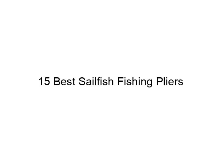 15 best sailfish fishing pliers 21130