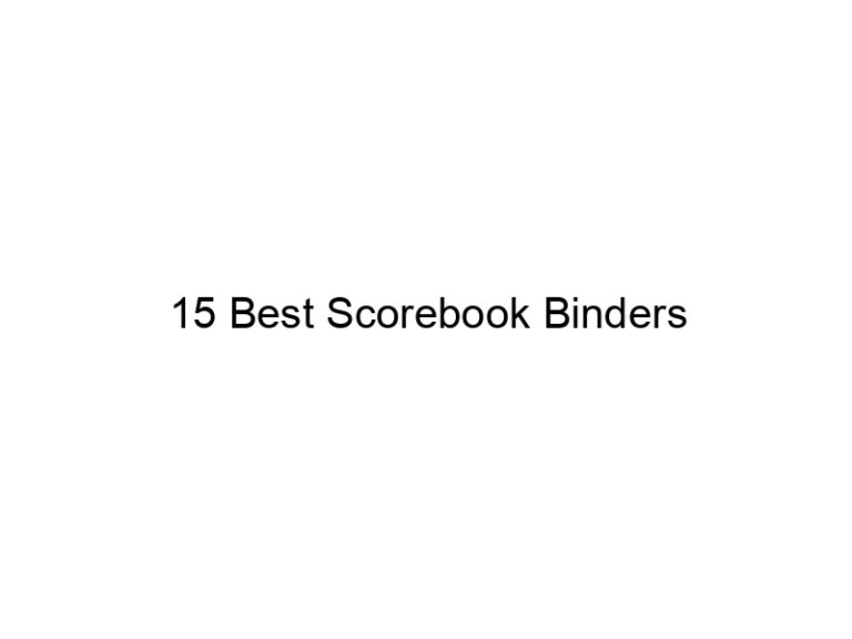 15 best scorebook binders 21691