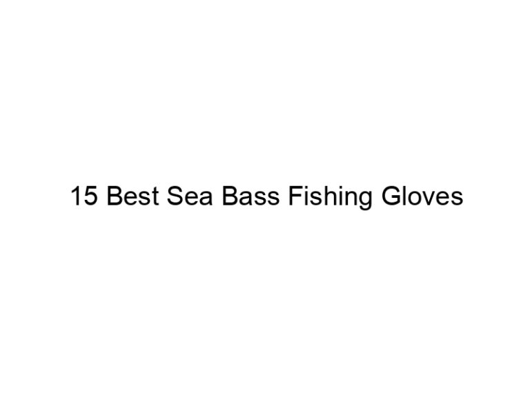 15 best sea bass fishing gloves 21183