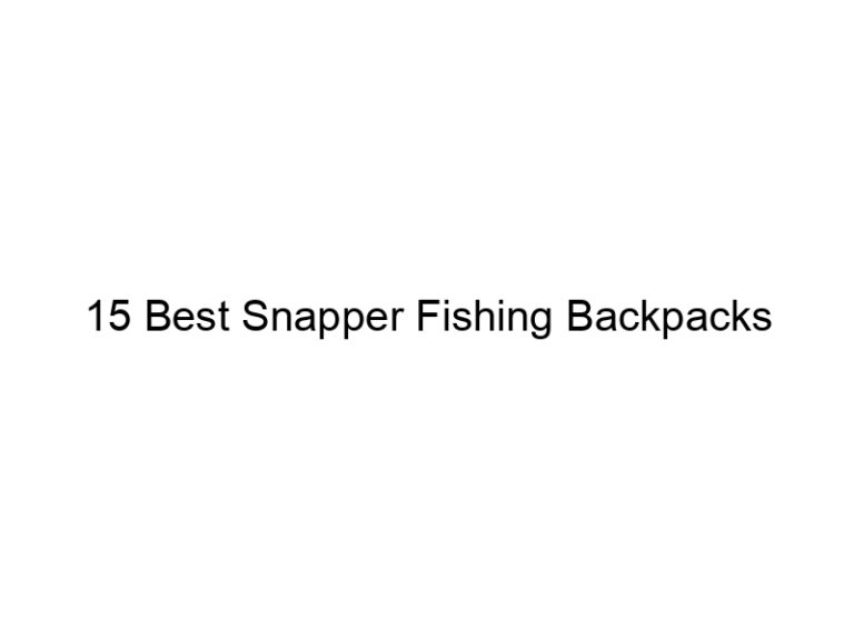 15 best snapper fishing backpacks 21200