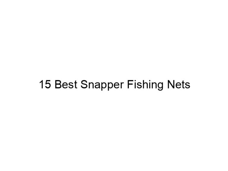 15 best snapper fishing nets 21209