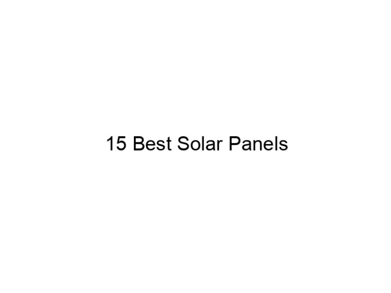 15 best solar panels 11363