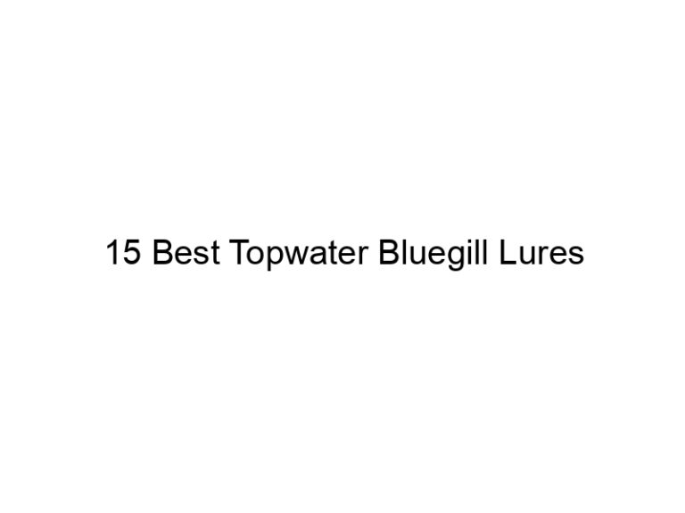 15 best topwater bluegill lures 21581