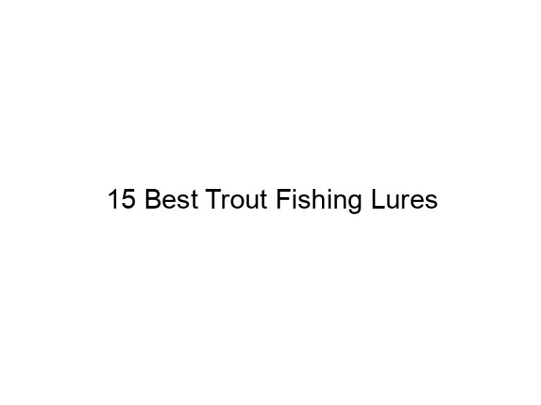15 best trout fishing lures 21328