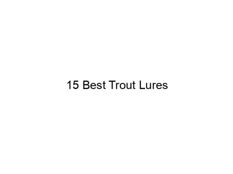 15 best trout lures 21400