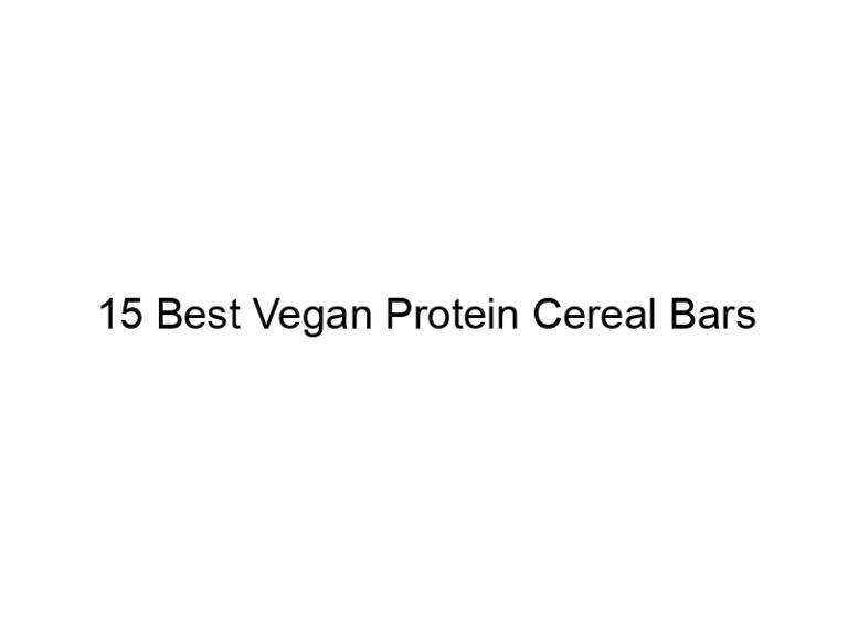 15 best vegan protein cereal bars 22344