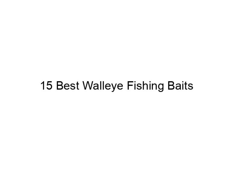 15 best walleye fishing baits 21381