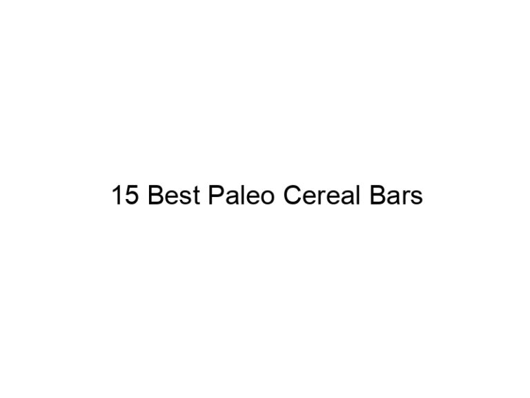 15 best paleo cereal bars 36085
