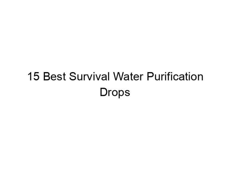 15 best survival water purification drops 38292